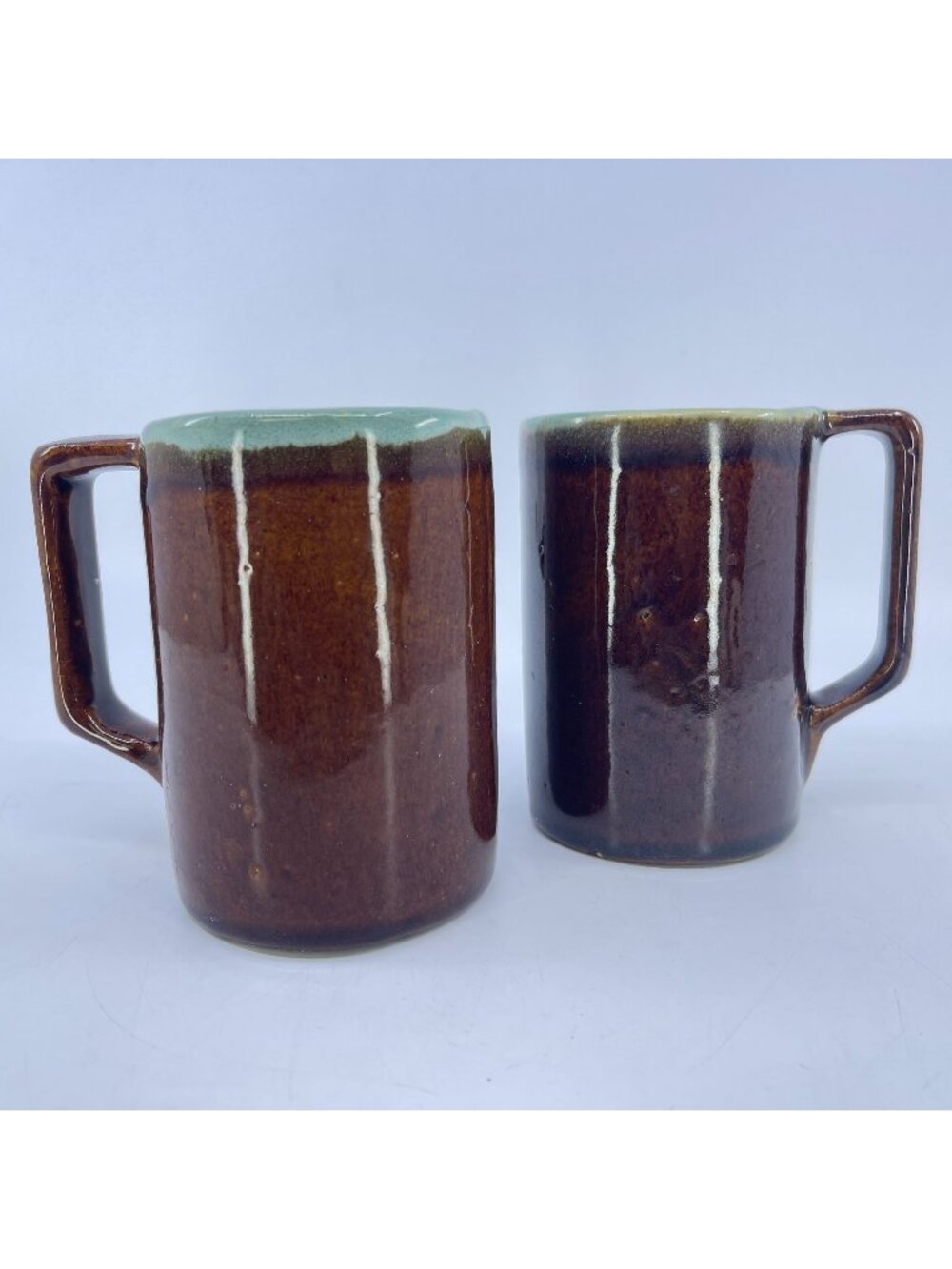 vintage zanesville pottery  "country fare" mug featuring distinctive brown glaze